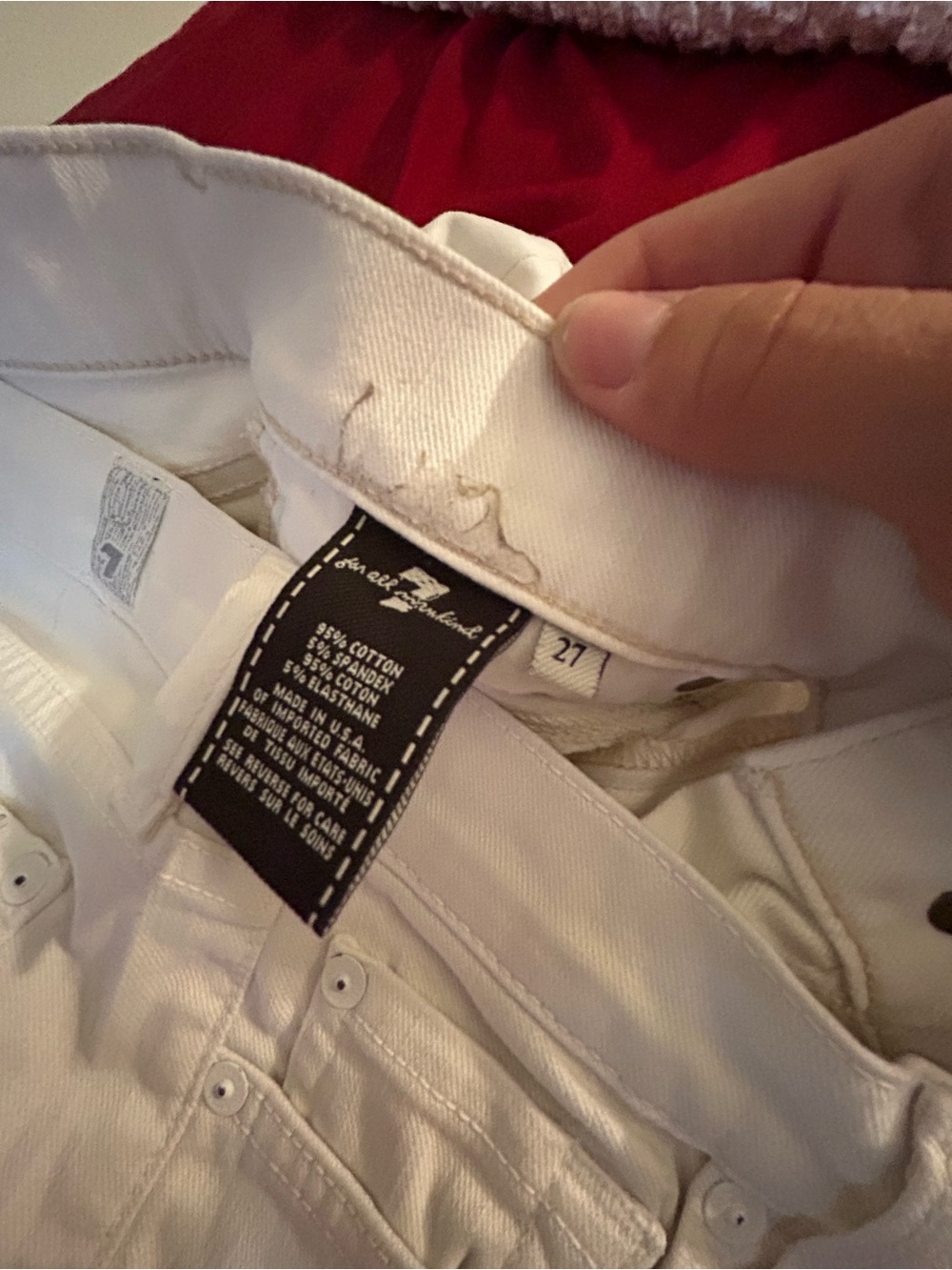 7 For All Mankind White Bootcut Jeans - Picture 6 of 13